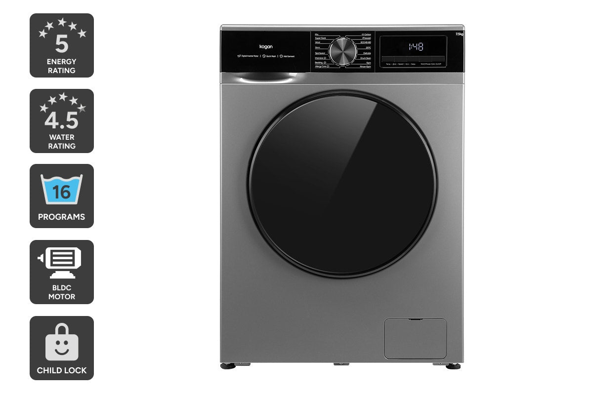 Kogan 7.5kg BLDC Front Load Washing Machine